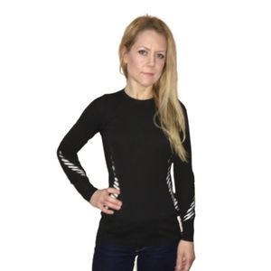 HELLY HANSEN Black & White Long Sleeve Shirt Top Juniors Size Large